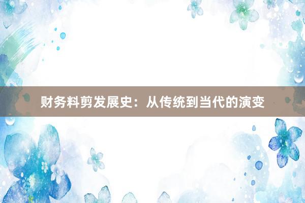 财务料剪发展史：从传统到当代的演变